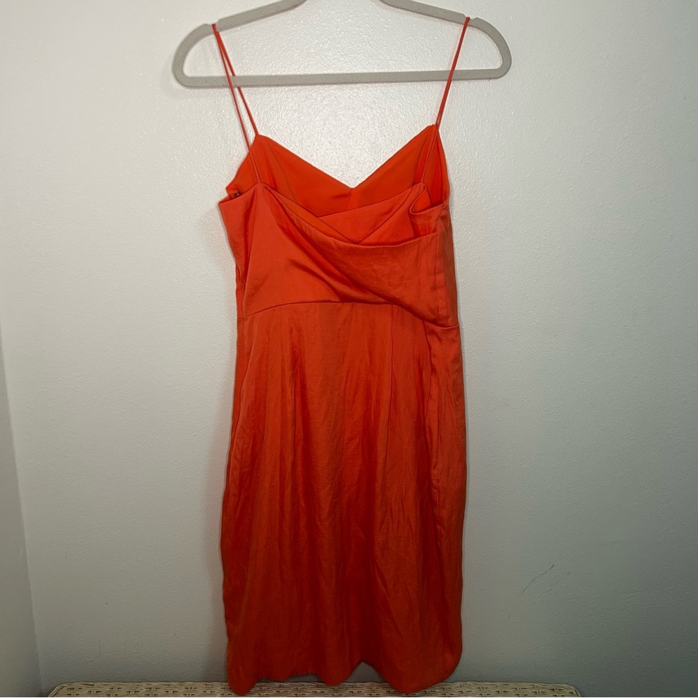Banana Republic orange crossover hem drapey dress - Picture 4 of 9